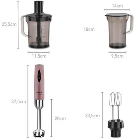Resim KORKMAZ Vertex Mega Siyah Blender Set 
