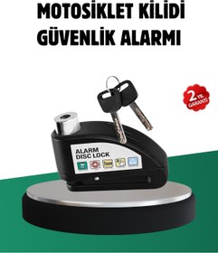 Resim izbul Titreşim Sensörlü Alarm Disk Kilidi Motosiklet Scooter Bisiklet 