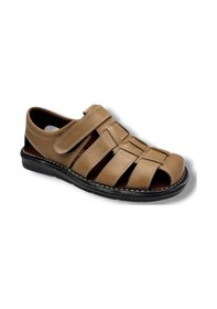 Resim Cakgo 208-26 Hakiki Deri Cırtlı Anatomik Erkek Sandalet Kum 