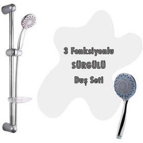 Resim 3 Fonksiyonlu Sürgülü Duş Seti 5 Parça Özel Set Çok Renkli 