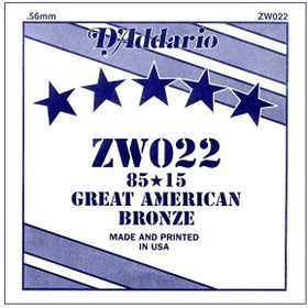 Resim D'Addario ZW022 Tek Akustik Gitar Teli (22) 
