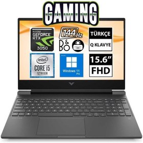 Resim Victus 15-FA0011NT 80D33EA06 Intel Core i5-12450H 15.6" 16 GB RAM 512 GB SSD RTX3050 FHD W11 Pro Gaming Laptop 