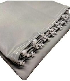 Resim Balkon Perdesi Su Geçirmez Korniş Tokalı Bağcıklı 350x200 Gri 220 x 200 