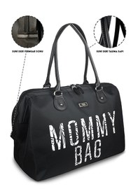 Resim Stylo Mommy Bag Usa Anne Bebek Bakım Ve Kadın Çantası Sıyah Siyah 