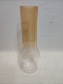 Resim KUĞULU Avize Lamba Camı. Şeffaf - Bal Renkli. (ALT ÇAP: 7.00CM- YÜKSEKLİK: 25.00CM) 