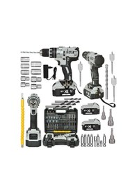 Resim Mager XR 58 V 5 Ah Darbeli Şarjlı Vidalama Akülü Matkap Gri + 30 Parça Set 