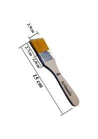 Resim Zemin Fırçası 4 Numara Sentetik İpek Uçlu Kıl Akrilik Guaj Yağlı Boya Fırçası Zemin Fırça No:4 1 Adet 