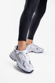 Resim Blyss Kadın Erkek Unisex Beyaz Lacivert Spor Ayakkabı Sneaker 