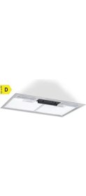 Resim Silverline 1171 Astec Basic Gömme Aspiratör 450 m³/saat Maksimum Emiş Gümüş Renk Metalik Tasarım 
