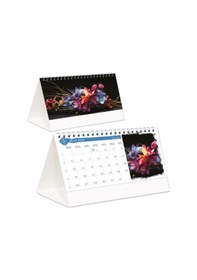 Resim 2026 Çiçekler Piramit Masa Takvimi Masaüstü Takvim 24 x 17 CM 