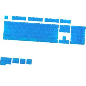 Resim Dıy Şeffaf Keycaps Temizle Rgb Kiraz Mx / Clone Için Set Set Mavi Şeffaf Anahtarları 