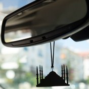 Resim mufamet Metal Ayasofya Cami Araba Süsü Dikiz Aynası Süsü Hediyelik Eşya Oto Aksesuar 