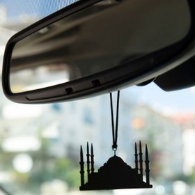 Resim mufamet Metal Ayasofya Cami Araba Süsü Dikiz Aynası Süsü Hediyelik Eşya Oto Aksesuar 