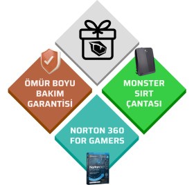Resim Monster Semruk S7 V9.2 Intel Core i9 13950HX 32 GB RAM 1 TB SSD 8 GB RTX 4070 FreeDOS 17" QHD+ 240 Hz Oyun Bilgisayarı 