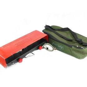 Resim Katlanabilir Ayaklı İkili Yer Tipi Kamp Ocak - Çantalı (K-629) 