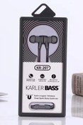 Resim Karler Bass KR-207 Mıknatıslı Kablolu Kulaklık - Gri ZRNET 