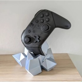 Resim Cloud011 Xbox Ps4 Ps5 Uyumlu 3d Baskılı Kristal Oyun Kumandası Standı Gri 