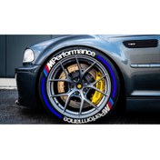 Resim Performance Stickers Lastik Yazısı M Performance Kuyruk 8 Adet 1.sınıf Kalıte Solmaz 