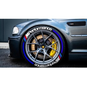 Resim Performance Stickers Lastik Yazısı M Performance Kuyruk 8 Adet 1.sınıf Kalıte Solmaz 