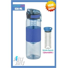 Resim Uzspace 530 Ml Tritan Matara 5060 Clitoria Blue Mavi 