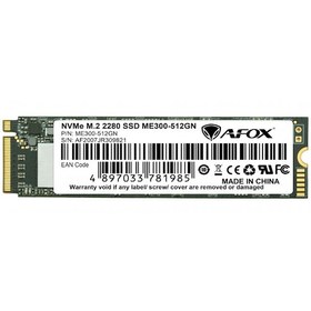 Resim Afox ME300-512GN 512GB SATA 3 2078-1665MB/S 7MM 2.5" Flash SSD 