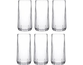 Resim Altı Parça Uzun Meşrubat Bardağı, 360 Cc, Şık ve Kullanışlı Set 