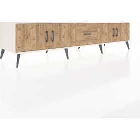 Resim Kronos Tv Ünitesi 2 Raflı Tek Çekmeceli 4 Kapaklı 220x59x51 Aytaşı-çam Atlas Çam/atlas Çam - Aytası 