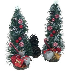 Resim Mini Yılbaşı Ağacı Seti 2'li 