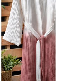 Resim Osimhen Müslin Gölgeli Bornoz %100 Pamuk Kırmızı-xxl Kırmızı 