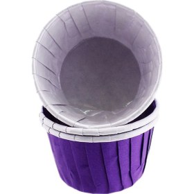 Resim Cupcake Kalıbı Orta Boy Düz Renk 50x39 Mm 50 Adet Mor 