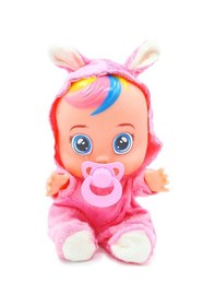 Resim Mavi Beyaz Pembe Konuşan Et Bebek 