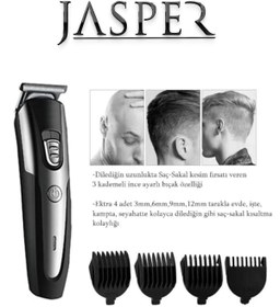 Resim JASPER JPR-1019 T-Blade Profesyonel Şarjlı Saç Sakal Lazer Epilasyon Öncesi Tıraş Makines 