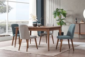 Resim Retro Yemek Odası Takımı 