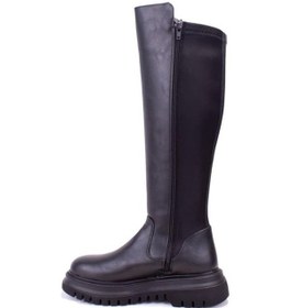 Resim Monarosa 1043 Kadın Günlük Streçli Düz Topuk Çizme Siyah 