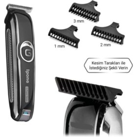 Resim Ipone 1011 Sakal Çizim Vücut Ense Lazer Öncesi Bay ve Bayanlar Için Tüy Kısaltma Tıraş Makinesi Bohça Ipone 