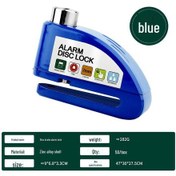 Resim Motosikletler Ve E-bisikletler İçin Su Geçirmez Alaşımlı Hırsızlık Önleyici Alarm Disk Fren Kilidi Mavi 