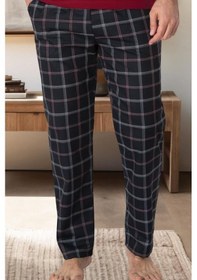 Resim Mecit 3001 Erkek Siyah Ekoseli Tek Pijama Altı 001 
