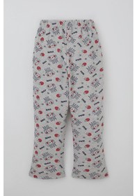 Resim Breeze Kız Çocuk Pijama Takımı Kraliçe Kedicik & Çilek Desenli 7-11 Yaş, Açık Gri Melanj 