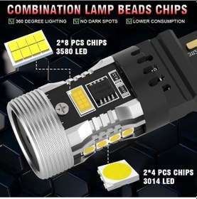 Resim 2x T20 T25 Led 1156 Ba15s Bau15s Py21w 1157 Bay15d P21/5w R5w 7440/7443 W21w Yellow 3157 P27/7w T25 Büyük Enter 