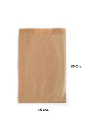 Resim Kraft Baget Ekmek Fırın Kese Kağıdı Orta Boy 5'li 0.63 KG 15 x 33 CM 