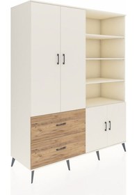 Resim Kronos Gardrop 7 Raflı 2 Çekmeceli Tek Askılı 176x59x221 Aytaşı-aytaşı/çam Aytaşı/çam 