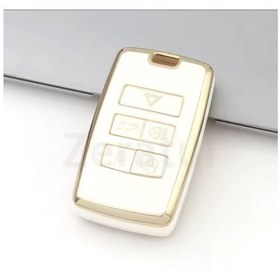 Resim Land Rover Defender 90'1 Anahtar Kılıfı Beyaz-gold 2020-2025 