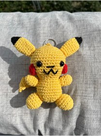 Resim kaynal Pikachu Örgü Anahtarlık 