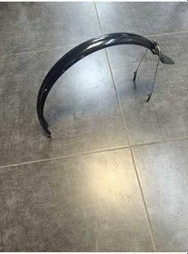 Resim Katlanır Bisikletlerle Uyumlu Ön - Arka Çamurluk ve Arka Bagaj Seti + Bagaj lastiği Siyah 