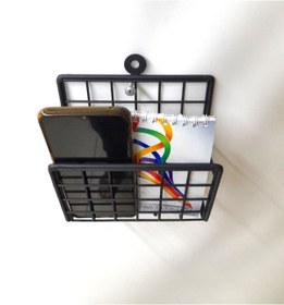 Resim GO DEKOR Dekoratif Yeni 4 Kancalı Tek Gözlü Dergilik Görünümlü Duvar Askı Rafı 