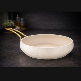 Resim Lavonni Caldora 26 Cm Gold Saplı Krem Güveç Tava Yanmaz Yapışmaz 