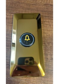 Resim Backhome Led Işıklı Dekoratif Kapı Zili Butonu Gold 