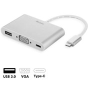 Resim U20 Type-C Çoğaltıcı 3 in 1 (USB 3.0 + VGA + Type-C) Dönüştürücü Adaptör Benks