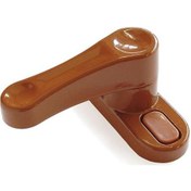 Resim Pvc Pencere Çocuk Emniyet Kilidi Çekmeli Metal Açık Kahverengi 