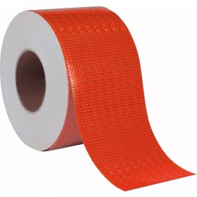 Resim Nzb Reflektörlü Reflektif Fosforlu Şerit Bant Reflek Ikaz Bandı 10 cm Kırmızı-10 Metre 